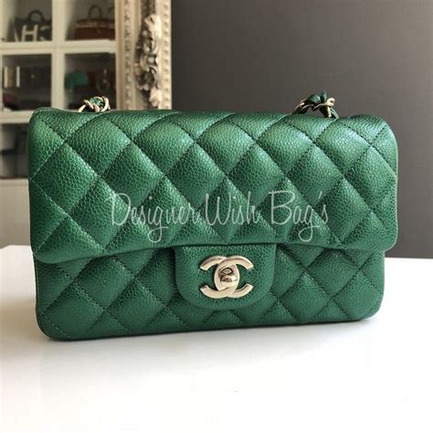 Chanel Medium Timeless Green 18S 